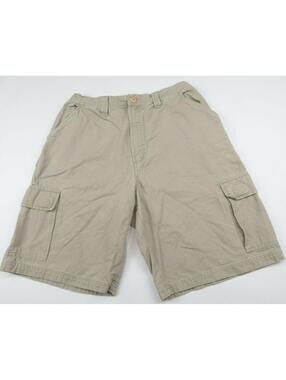 Express Mens Cargo Khaki Chino Shorts Size 32 Vintage Y2K